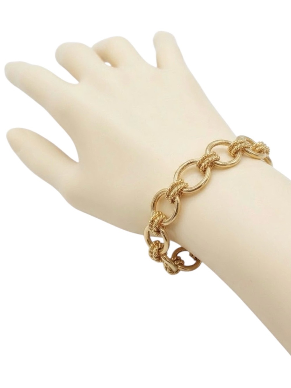 Juliet by Crystal Avenue Executive Glam Gold Tone Link Bracelet (NWT)